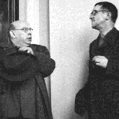 Eisler and Bertolt Brecht, Berlin 1950