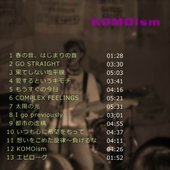 Back of CD \"KOMOism\"  jacket