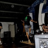 on stage