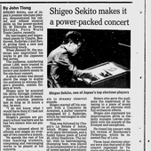 Shigeo Sekito makes it a power-packed concert