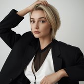 Une jeune fille de 25 ans, d'origine canadienne, vêtu de noir et blanc, ave_20250831_232211_0000.jpg