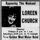 Golden West Motor Hotel ..Loreen Church Feb 1967
