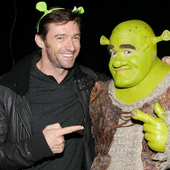 Hugh Jackman and Shrek