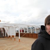 Felix Maginn at the 'birthplace of Titanic'