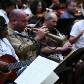 Milton Nascimento com os irmãos Belmondo, em Oslo, Norway