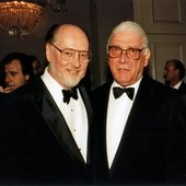 Jerry Goldsmith (right) pictured with John Williams (left)