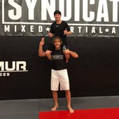 Bryan Alvarez (On Shoulders) and "Filthy" Tom Lawlor