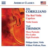John Corigliano: The Red Violin Caprices/Violin Sonata/Virgil Thomson: Three Portraits/Five Ladies/Eight Portraits