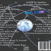 Keith & The Satellites - Live at the Earl - CD Back