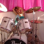 on drums