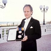 Anthony Camden accepting the Order of Oman