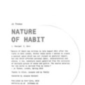 Nature of Habit 2012 Entra'cte 