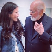 Natalie Holt pictured with John Williams