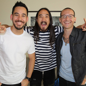 Steve Aoki with his fans