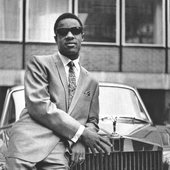 Stevie Wonder outside of EMI Records in Manchester Square, London, 1967. The company was celebrating Stevie’s three British chart hits that year - A Place in the Sun, I Was Made to Love Her, and I’m Wondering.