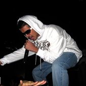 on stage