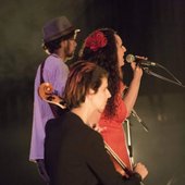 Christel with Manu (Accordion) and Meline (Cello)