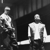 Ill Al Skratch posing for their album cover "Creep Wit' Me" in 1994