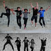 In the air...