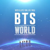 BTS World blue banner