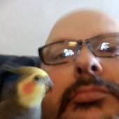 Tony Wakeford and bird