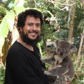 Lil Darkie holding a Koala