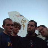 in front of a plane