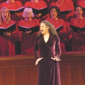 Audra McDonald preforming with the choir