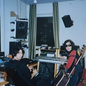 David and Joakim recording Surrounded By Seasons in 2001.