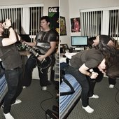 In the \"studio\"