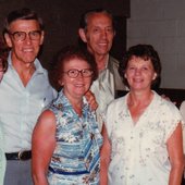 Hendric Van Dyke & wife (left) (right) Harold Camping & wife