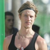 Paul in a headband