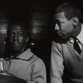 Art Blakey and Lee Morgan during Blakey’s The Big Beat session, Englewood Cliffs NJ, March 6 1960 (photo by Francis Wolff)