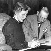 Juliette Nadia Boulanger with Igor Stravinsky, 1941.