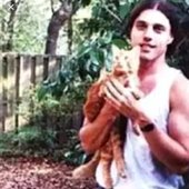 Chuck with a kitten
