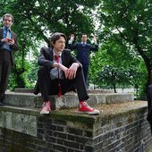 On a plinth