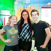 Hynden Walch (Princess Bubblegum), Olivia Olson (Marceline) and Jeremy Shada (Finn)