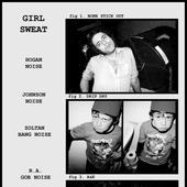 Insert art for Girl Sweat and Year of Birds spit tape