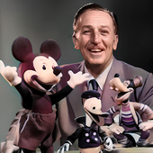 Walt w/Mickey, Donald and Goofy