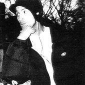 Moka Only posing for his album cover "Monsterpiece" in 1998