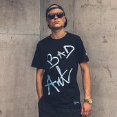 Bad Art with his merch shirt