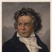 Beethoven in 1819: portrait by Ferdinand Schimon 