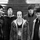 group photo, B&W