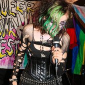 Elias of Venus performing at Queer Punk Fest of 2024 (28.07.)