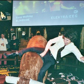 ryan ross riding a bull