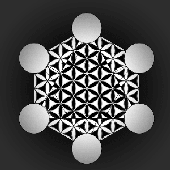 Logo in spinning recorrds