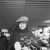 Elton John arriving in Amsterdam.