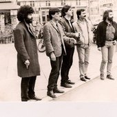 Ο Β. Δεληκούρας, ο Χρ. Παπαδόπουλος, ο Λ. Καρελάς, ο Π. Μανωλάκος και ο Α. Παπαγεωργίου