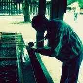 washing hands at a japanese temple