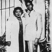 Leroy Foster (right) and his wife Betty on their wedding day